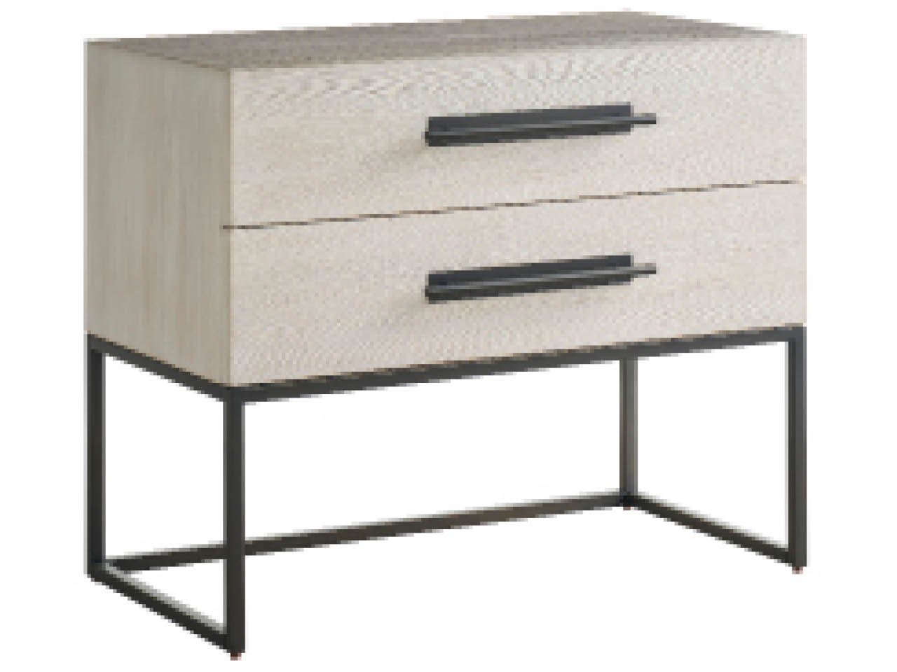 River Rock Metal Base Nightstand