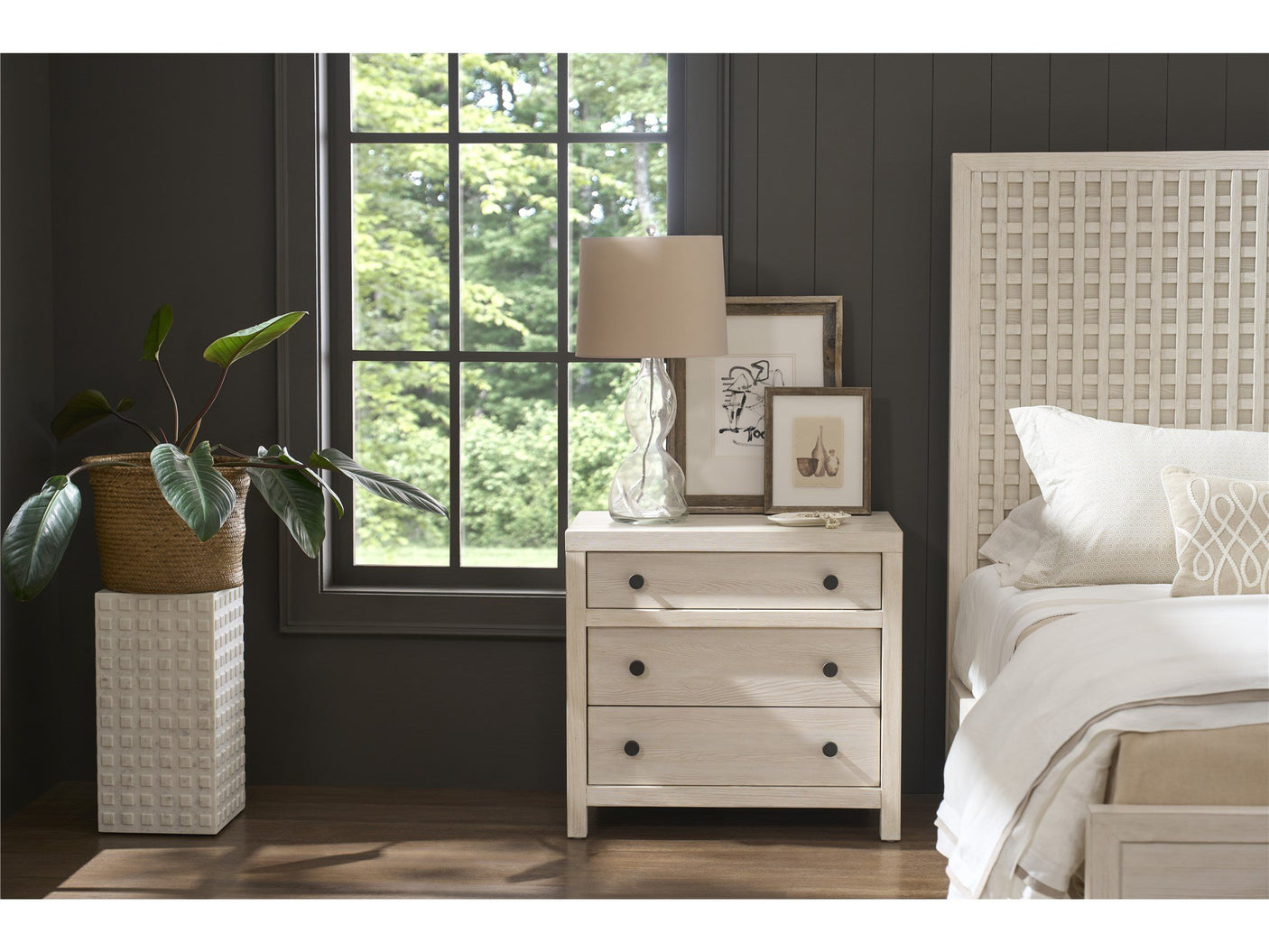 River Rock Three Drawer Nightstand