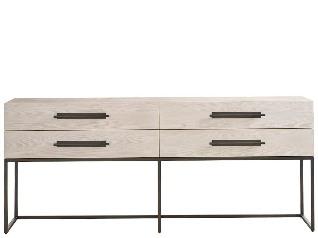 River Rock Metal Base Console