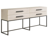 River Rock Metal Base Console