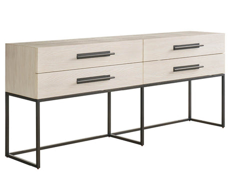 River Rock Metal Base Console