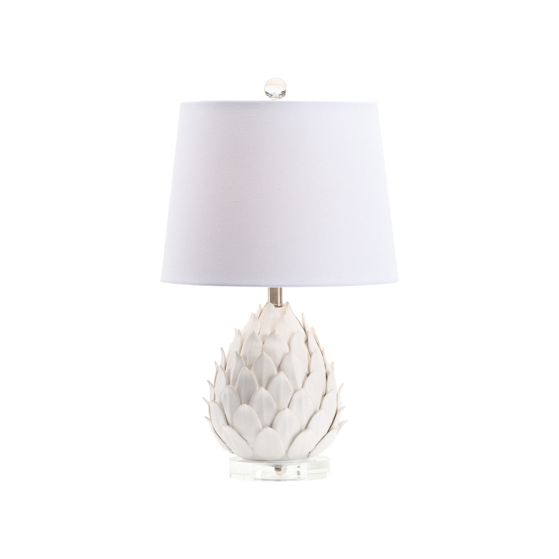 White Artichoke Lamp