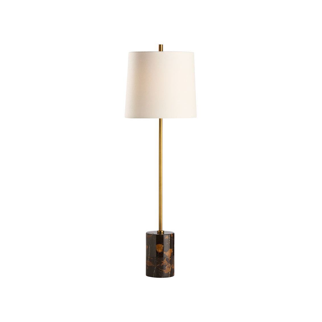 Lambeth Table Lamp-Brown Marble