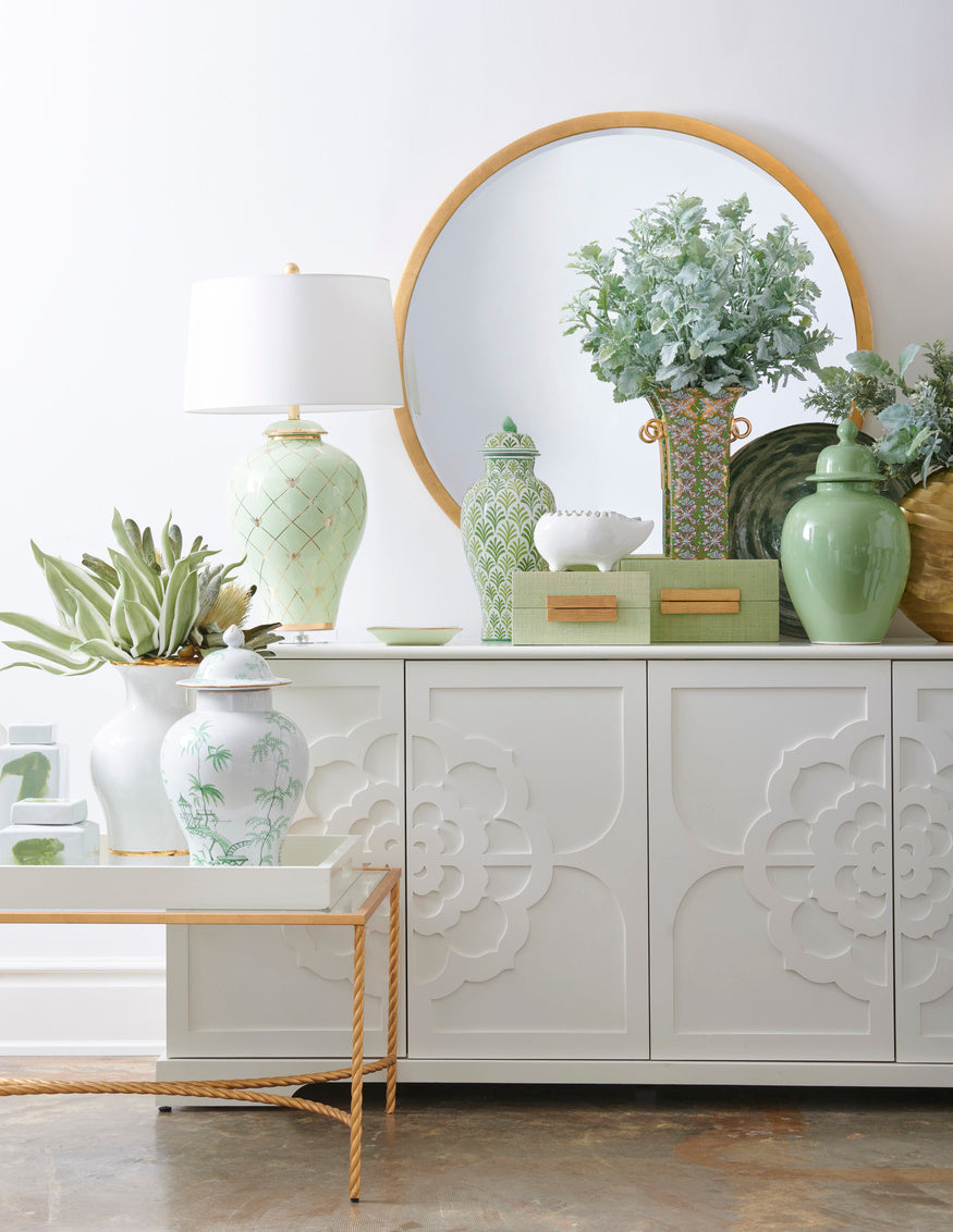 Large Round Mirror - Gold