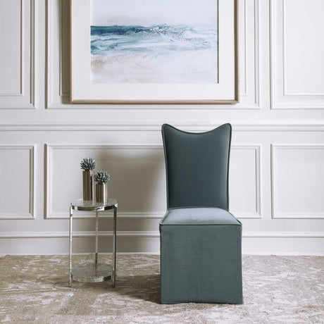 Delroy Armless Chair, Gray, 2 Per Box, Priced Each