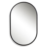 Varina Oval Mirror, Black - Kings Fine Art & Decor