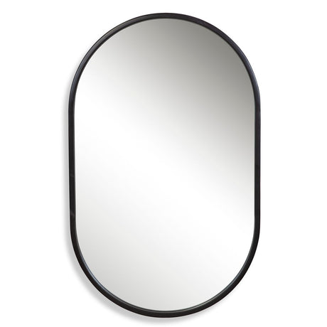 Varina Oval Mirror, Black - Kings Fine Art & Decor
