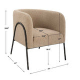 Jacobsen Accent Chair, Latte Shearling