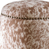 Gumdrop Ottoman, Cow Hide