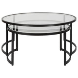 Rhea Nesting Coffee Tables, Black, S/2