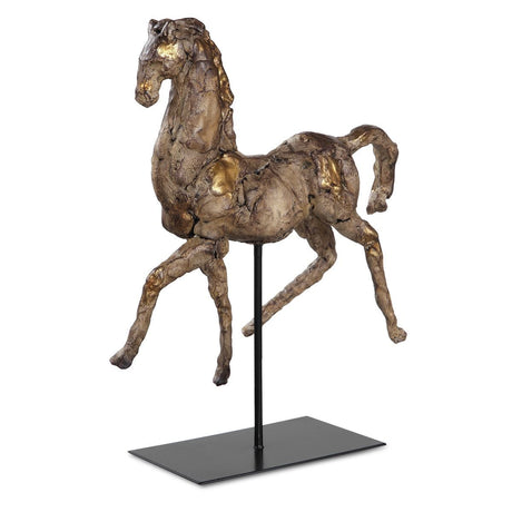 Caballo Dorado Sculpture - Kings Fine Art & Decor