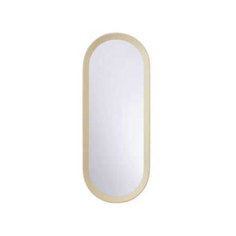 Oval Leather Mirror