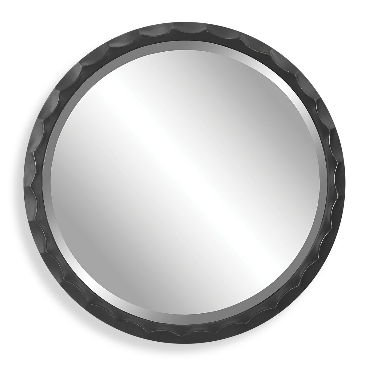 Scalloped Edge Round Mirror - Kings Fine Art & Decor