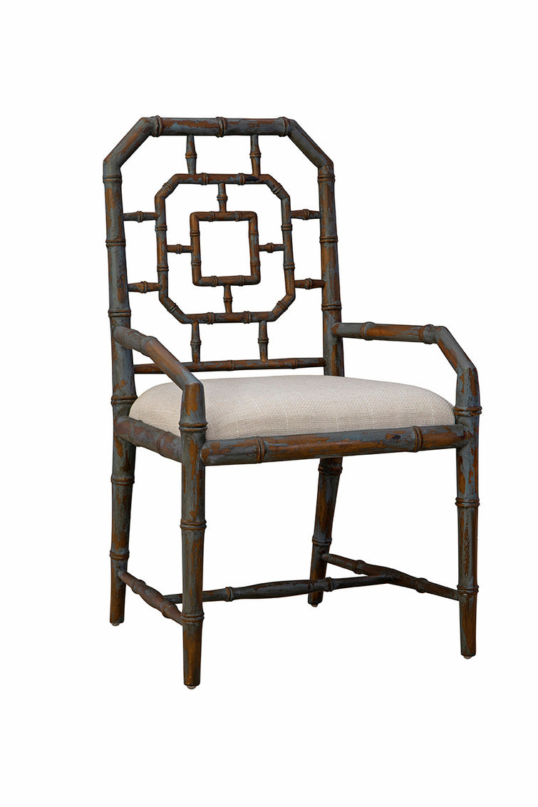 Aged Blue Lahara Chair - Kings Fine Art & Decor