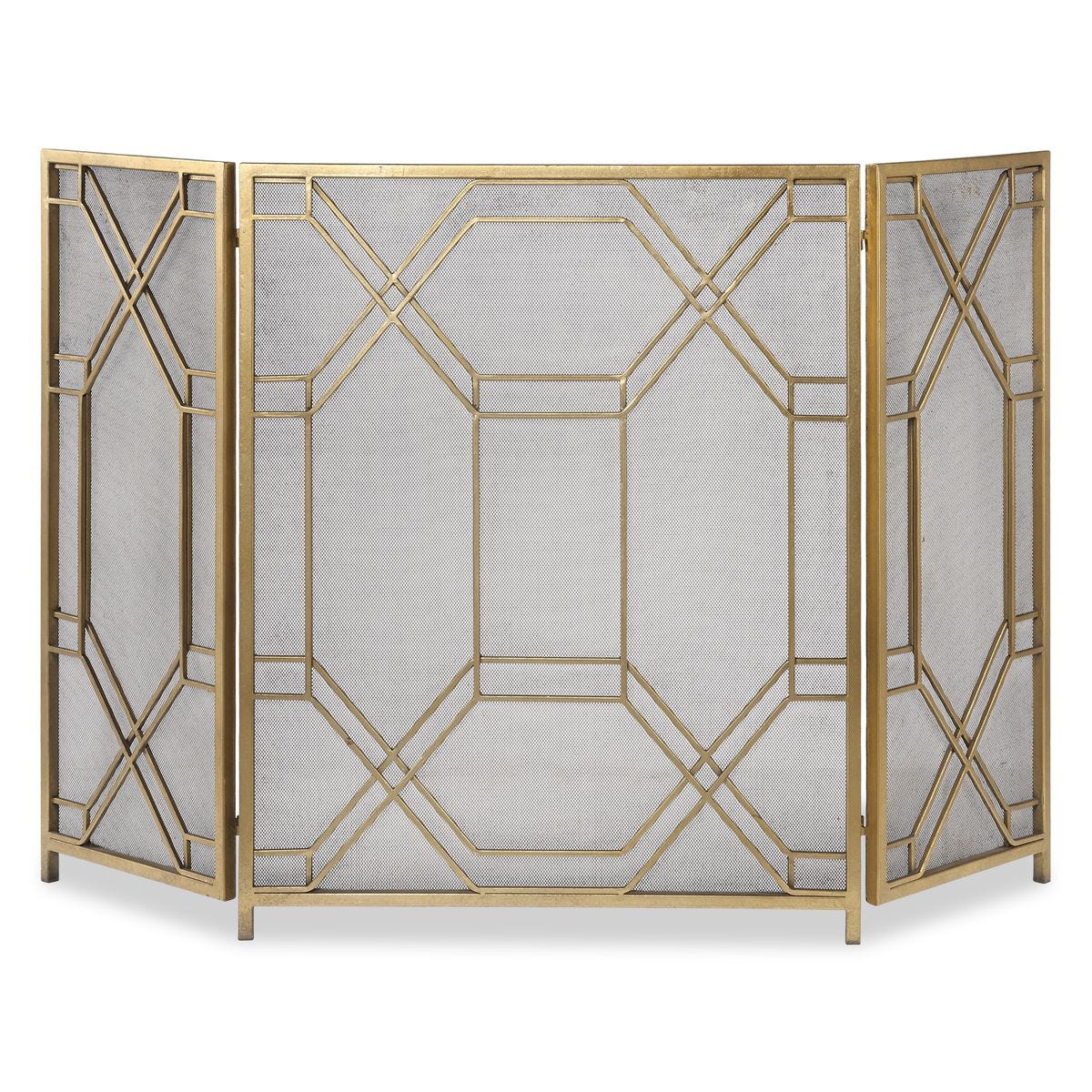 Rosen Fireplace Screen, Gold - Kings Fine Art & Decor
