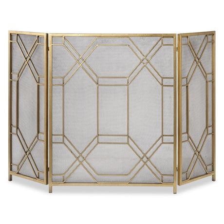 Rosen Fireplace Screen, Gold - Kings Fine Art & Decor