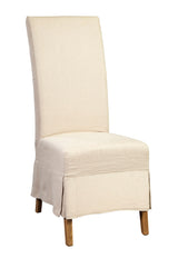 Linen Slip Covered Parsons Chair - Kings Fine Art & Decor