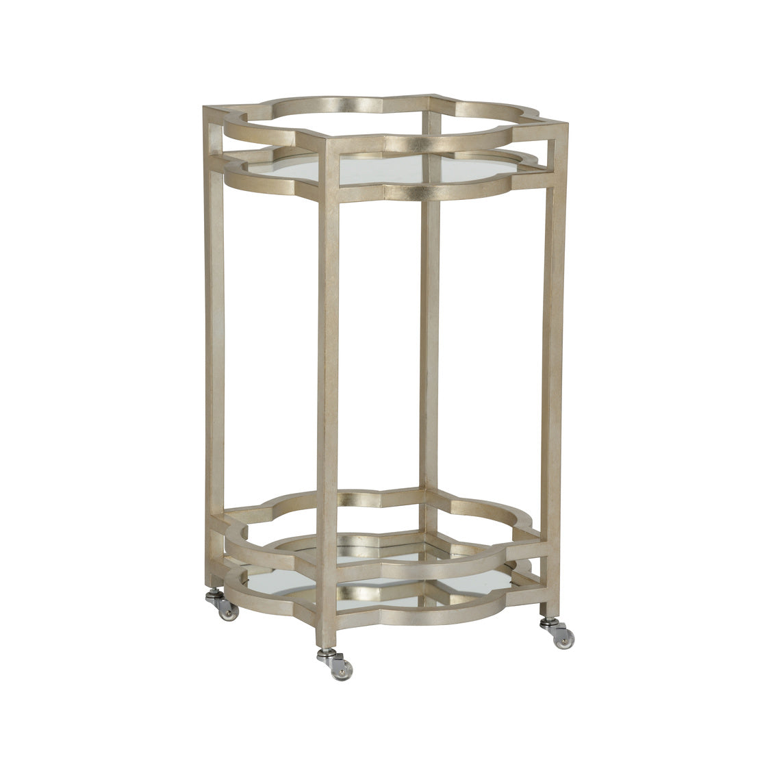 Quatrefoil Bar Cart - Silver