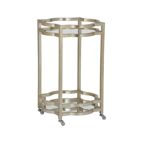 Quatrefoil Bar Cart - Silver