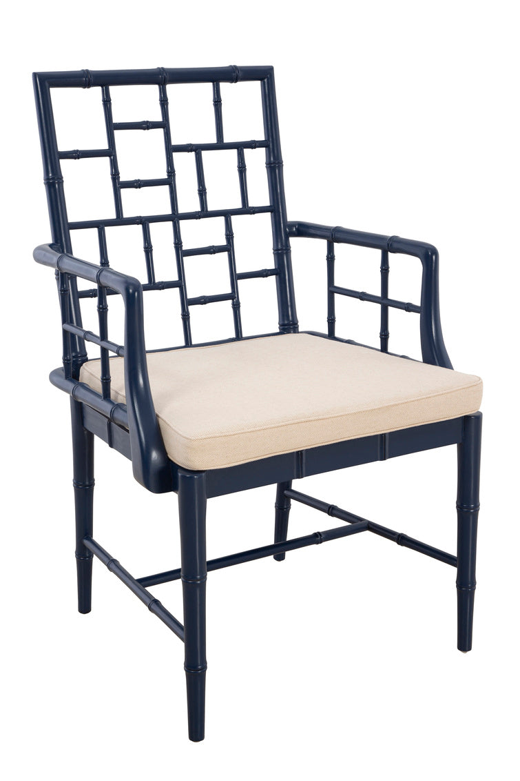 Blue Hugo Arm Chair - Kings Fine Art & Decor