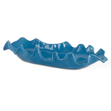 Ruffled Feathers Bowl, Blue - Kings Fine Art & Decor