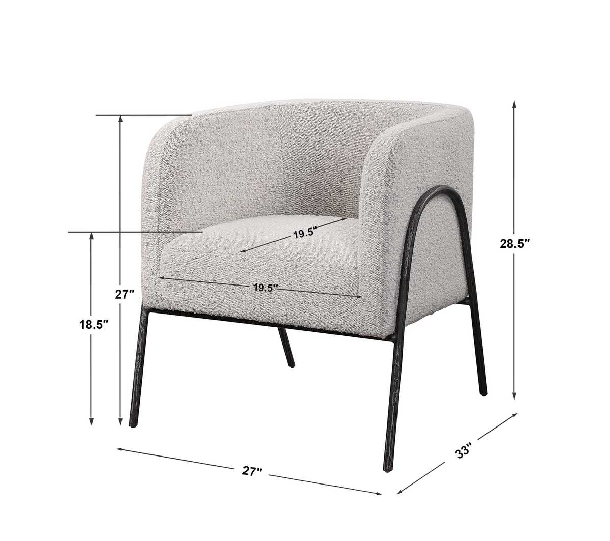 Jacobsen Accent Chair, Gray