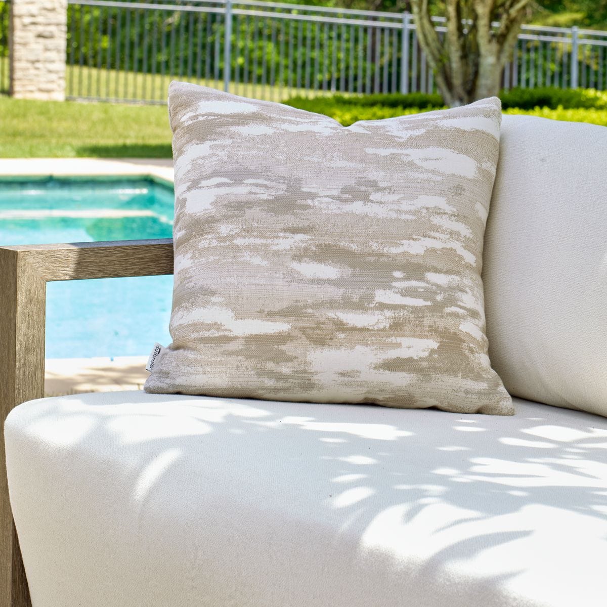 Abstract Waves Outdoor Pillow