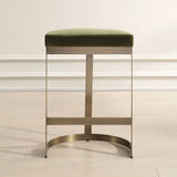 Ivanna Counter Stool, Brass - Moss