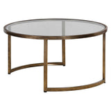 Rhea Nesting Coffee Tables, Gold, S/2