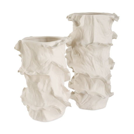 Ripple Crest Vases, S/2 - Kings Fine Art & Decor