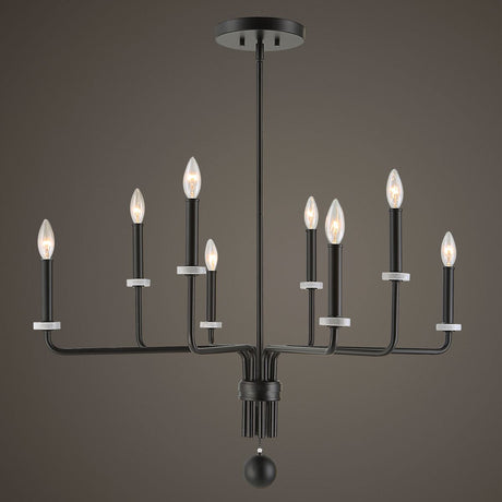 Ebony Elegance, 8 Lt Chandelier