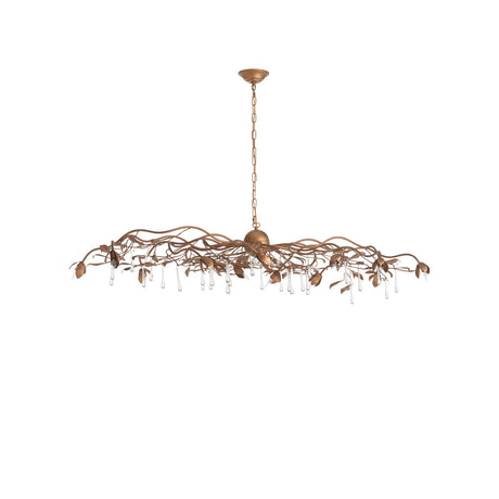 Bay Laurel Leaf Crystal Chandelier
