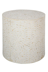 White Shell End Table - Kings Fine Art & Decor