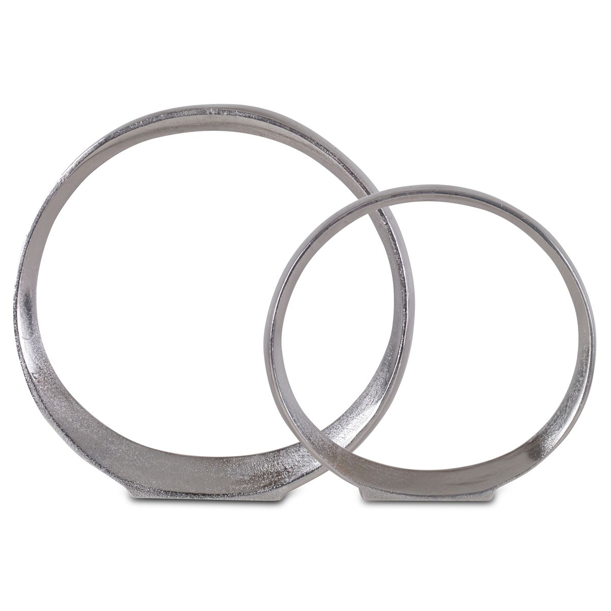 Orbits Ring Sculptures, Nickel, S/2 - Kings Fine Art & Decor