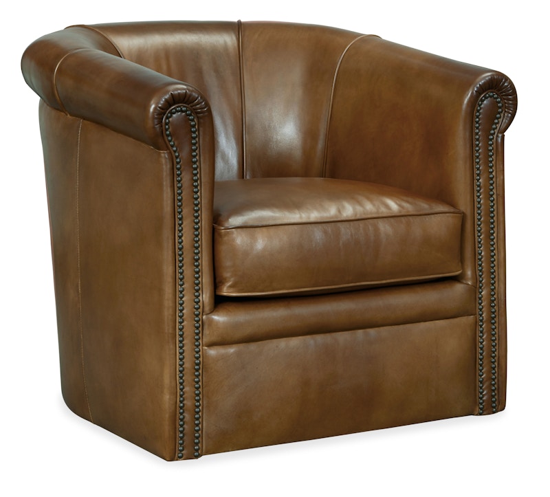 Hooker Furniture Axton Swivel Leather Club Chair CC388-SW-083