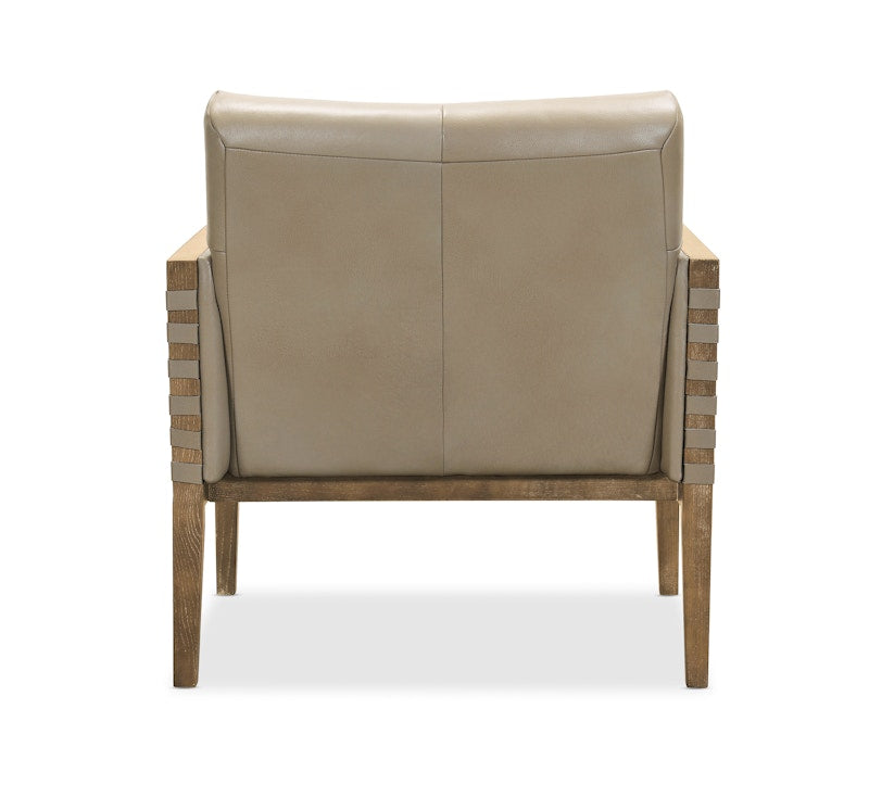 Hooker Furniture Carverdale Leather Club Chair w/Wood Frame CC401-082