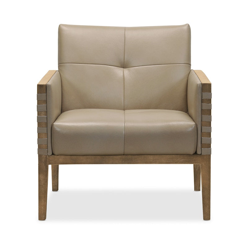 Hooker Furniture Carverdale Leather Club Chair w/Wood Frame CC401-082