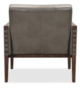 Hooker Furniture Carverdale Leather Club Chair w/Wood Frame CC401-095