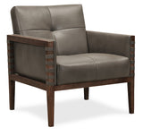 Hooker Furniture Carverdale Leather Club Chair w/Wood Frame CC401-095