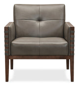 Hooker Furniture Carverdale Leather Club Chair w/Wood Frame CC401-095
