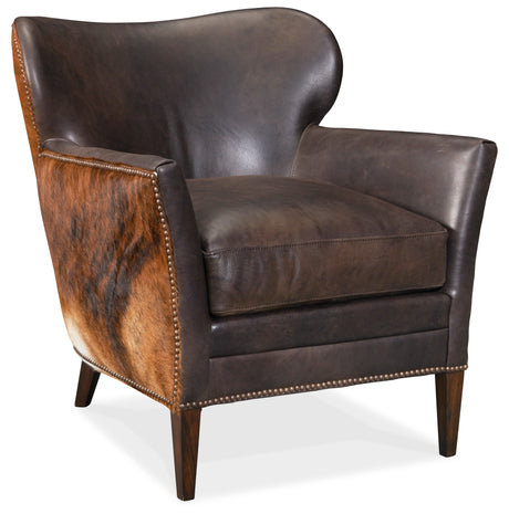 Hooker Furniture Kato Leather Club Chair w/ Dark HOH CC469-089