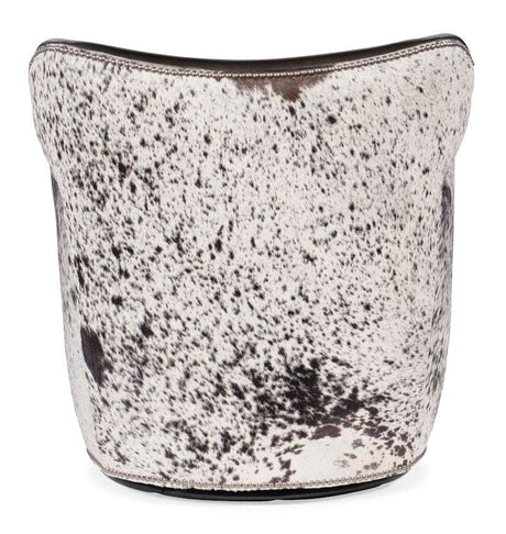 Hooker Furniture Kato Leather Swivel Chair w/ Salt Pepper HOH CC469-SW-097