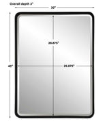 Crofton Large Mirror, Black