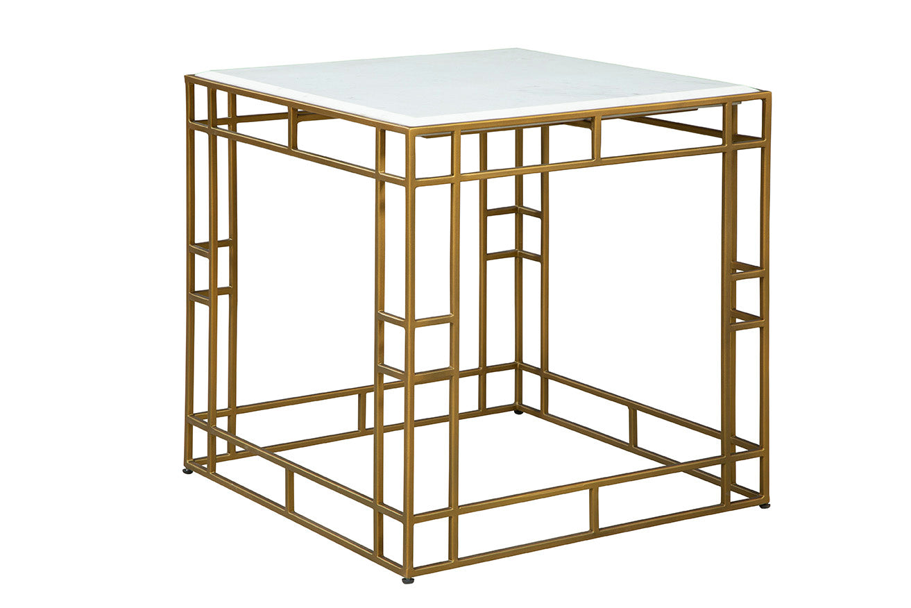 Gold Cubes Side Table - Kings Fine Art & Decor