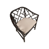 Chippendale Bamboo Arm Chair - Cracked Pepper