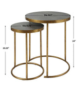 Aragon Nesting Tables, S/2, Gray