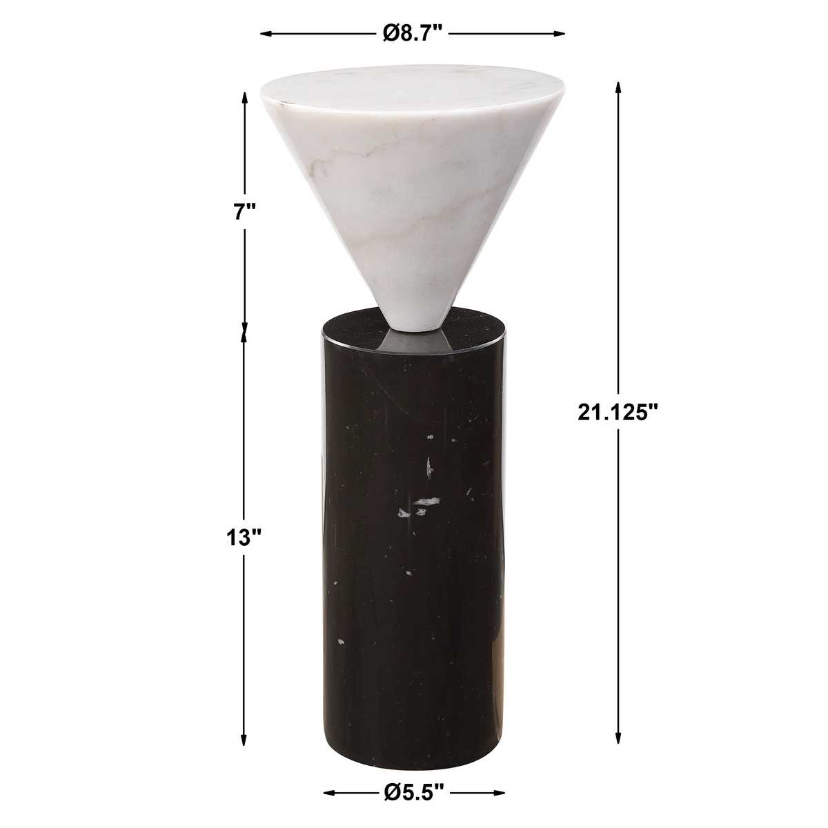 Top Hat Drink Table, White