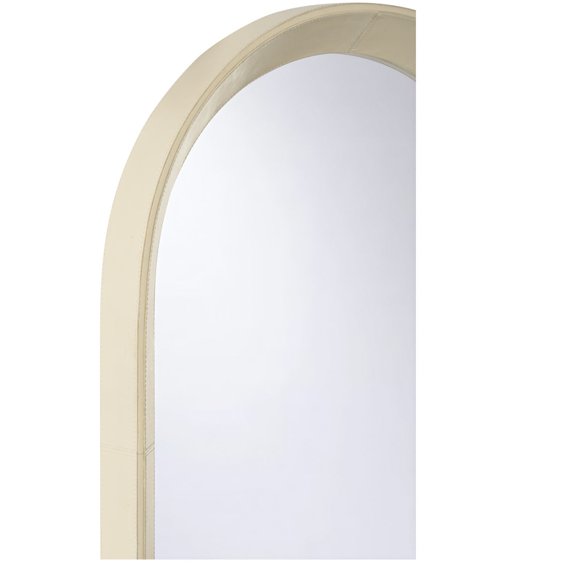 Oval Leather Mirror