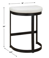 Ivanna Counter Stool, Black - White