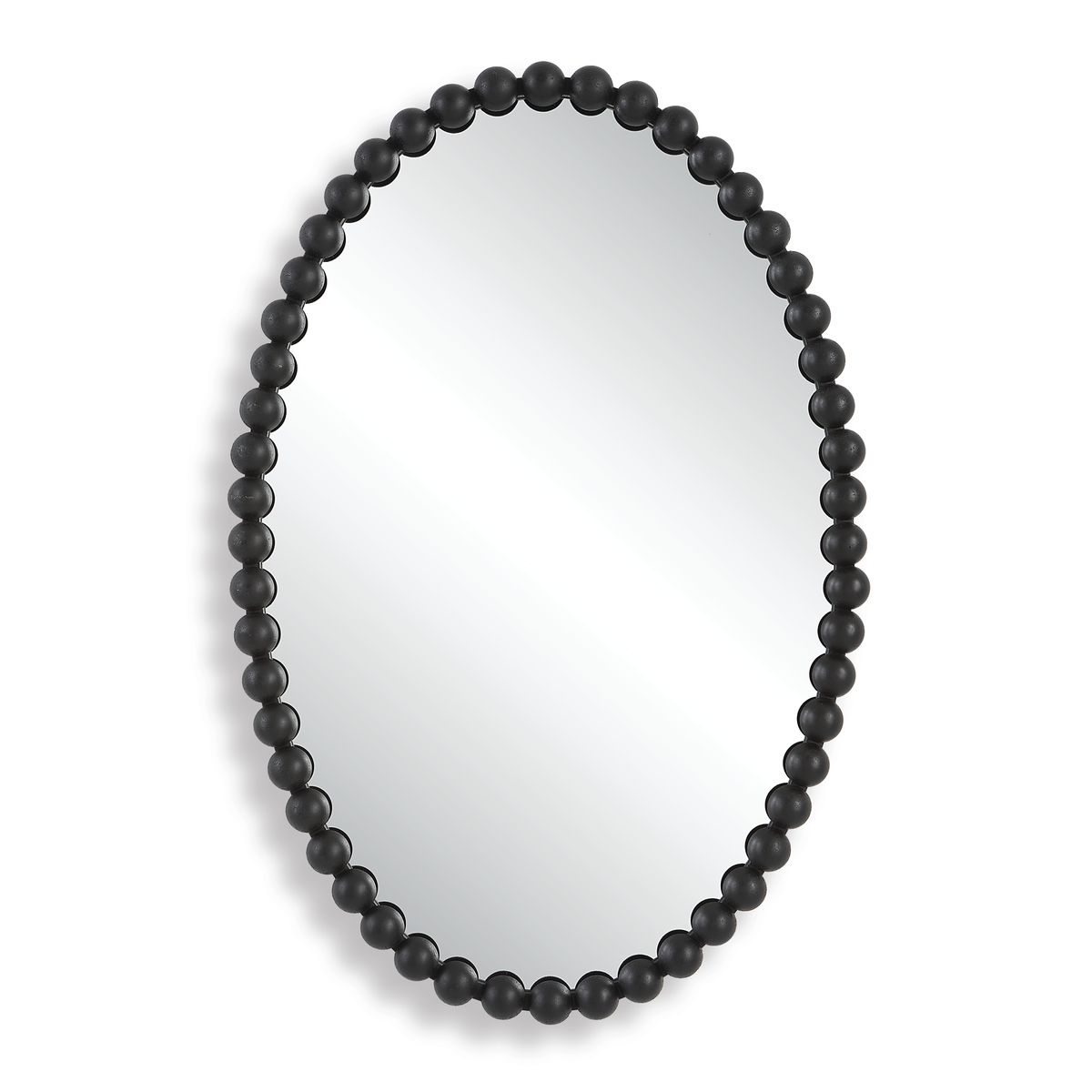 Serna Oval Mirror, Black - Kings Fine Art & Decor